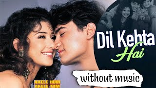 Dil kehta hai chal unse mil without music Kumar Sanu song | Akele hum Akele Tum movie | Amir Khan