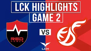 NS vs KDF Highlights Game 2 | LCK 2024 Spring | Nongshim RedForce vs Kwangdong Freecs