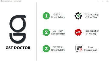 GST DOTOR ITC MATCHING SOFTWARE - INSTRUCTIONS