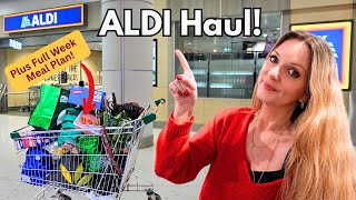 Aldi Weekly Grocery Haul 🛒 Family of 5 + 7 Day Meal Plan