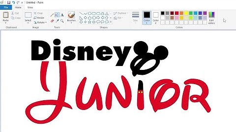How to draw the Disney Junior logo swap font style using MS Paint | How to draw on your computer