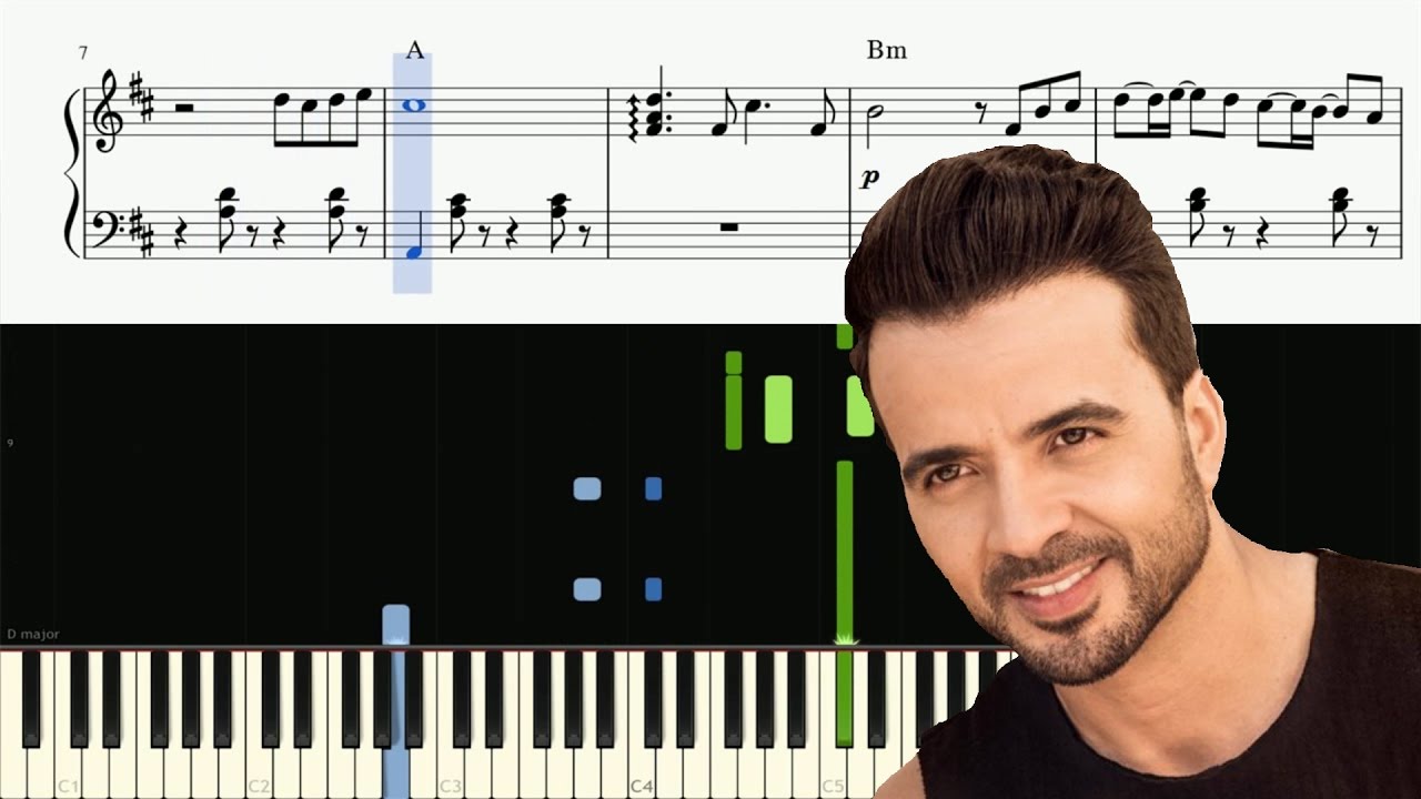 Luis Fonsi - Despacito ft. Daddy Yankee - Piano Tutorial + SHEETS
