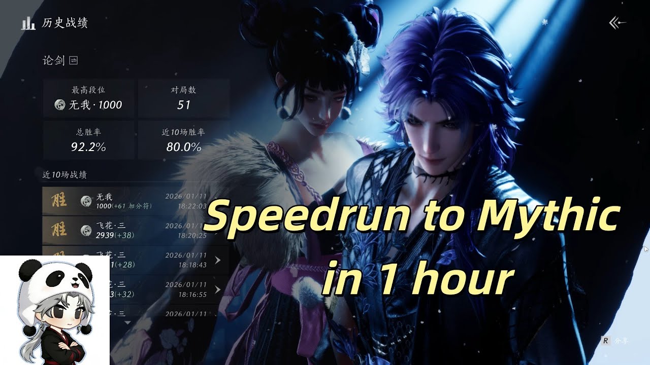 From Zero to Mythic in 1 Hour|Turn the arena upside down|1v1 arena【 Where Winds Meet PvP】