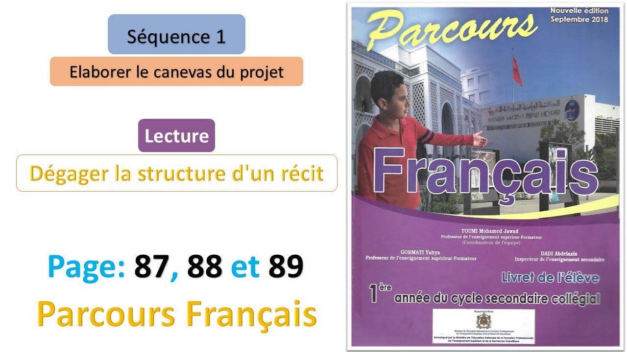 Lecture: Dégager la structure d'un récit / Séquence 1 / Page: 87, 88 et ...