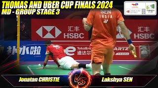 Jonatan CHRISTIE [INA]  vs Lakshya SEN [IND]  | Thomas \u0026 Uber Cup Finals 2024  |Group Stage 2
