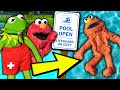 Kermit the Frog and Elmo's Summer Swimming Pool Party! (GONE WRONG)