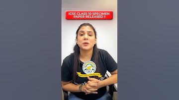 Class 10 ICSE Specimen Paper Released !! 💯 #Class10 #Icse #IcseClass10 #Shorts