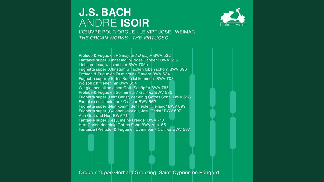 Watch Fantaisia and Fugue in C Minor, BWV 537 on YouTube Watch Fantaisia and Fugue in C Minor, BWV 537 on YouTube