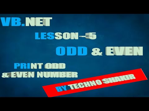 If & Else Condition IN VB.net  or  ODD & EVEN number in VB.net