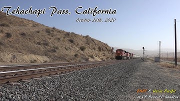 Tehachapi Pass, California trains in 4K: 10-26-2020 / BNSF & Union Pacific at CP Sandcut/CP Bena