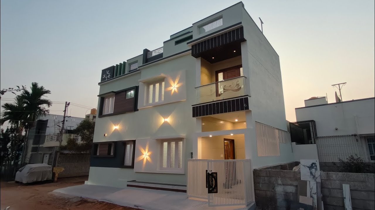 20x40 3BHK corner new duplex house for sale Srinagar 2nd Stage Mysore 1.10 Cr negotiable 9535088552 