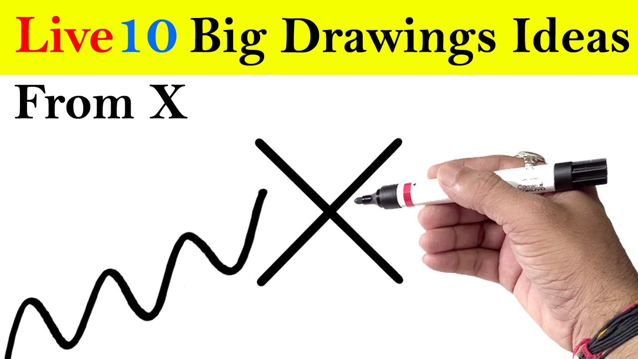 10 Easy Drawings From Letter X ( Live Drawing Ideas By Drawing