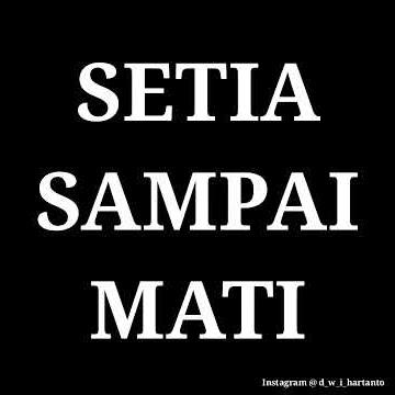 Story WA keren 'Setia Sampai Mati'