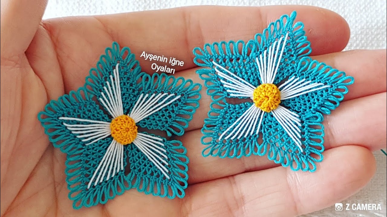 Pırpırlı göz alıcı iğne oyası motifi modeli anlatımlı yapılışı iğne oyası modelleri