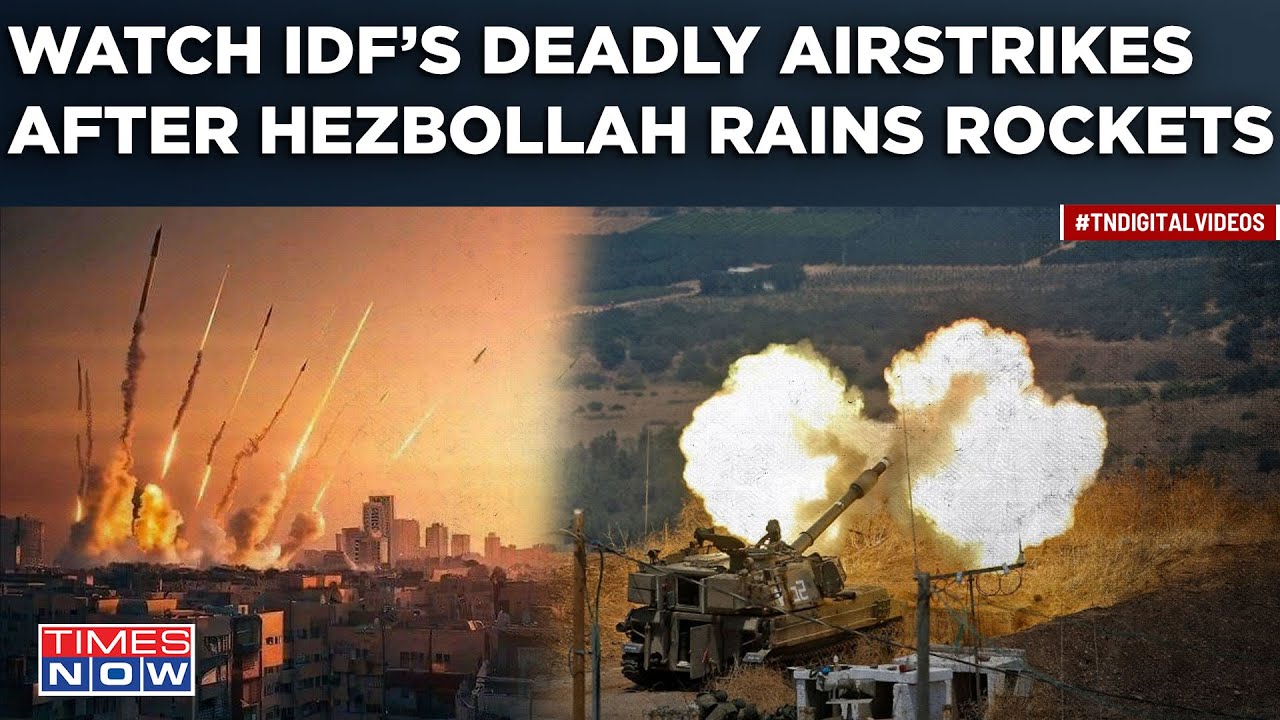 Watch Hezbollah Rain Rockets On Israel| IDF's Fighter Jets Target ...
