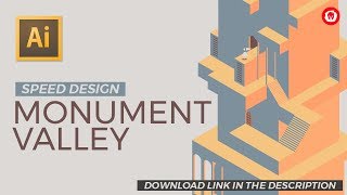 Monument Valley - Speed Design - Adobe Illustrator - with FREE Project File screenshot 4