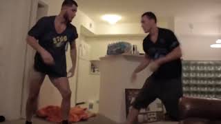 Jorge Masvidal and Colby Covington wrestling in their apartment (2013)
