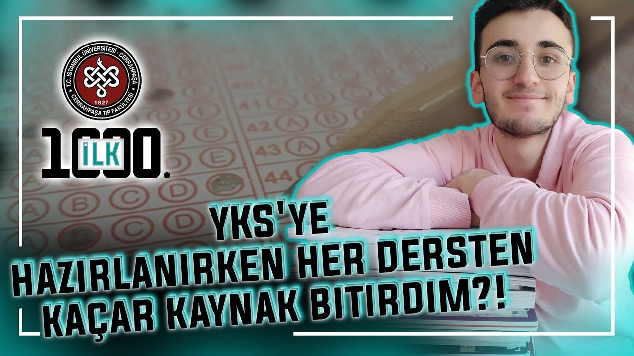 YKS İÇİN KAÇ KAYNAK BİTİRDİM? | İLK 1000 | TIP ( tyt ayt)