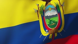4K Ecuador flag waving in the wind. Looping sun rises style. Animation loop Stock video
