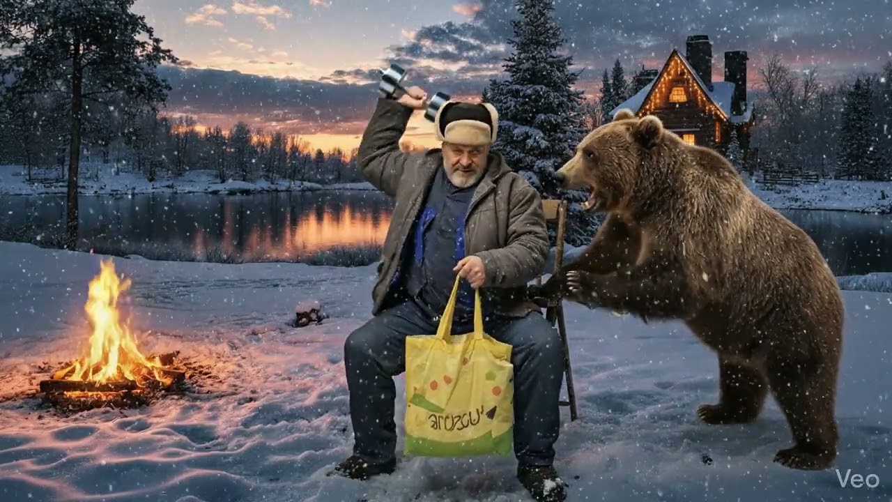 Alexander fighting with the grizzly bear