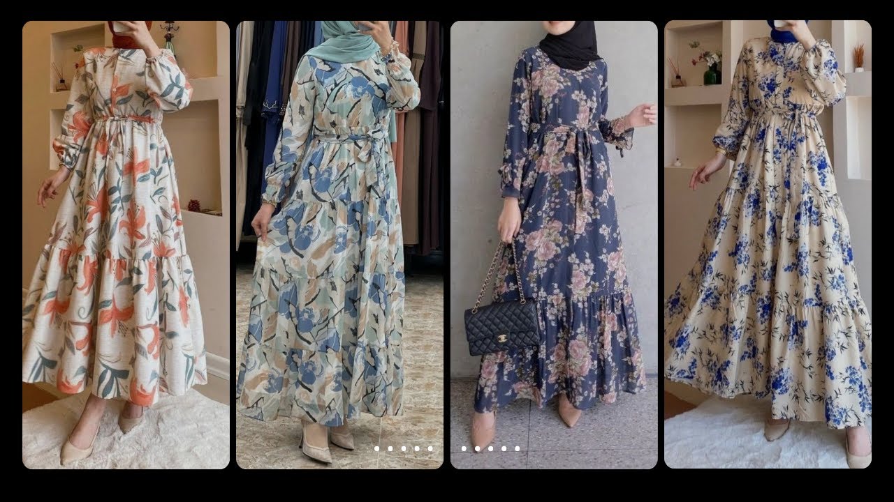Printed floral chiffon long gown dress/floral print long maxi dresses/summer chiffon long dress