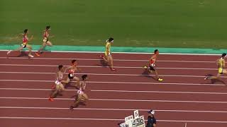 20180609北九州市中学陸上各区大会 中3男子100m決勝（八幡西） 齋藤 那生(穴生3) 11秒09 大会新