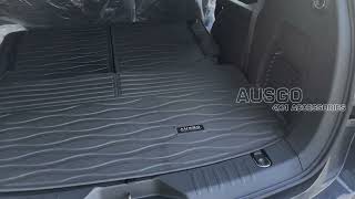 Ausgo Tpe 3D Cargo Mat Boot Liner For Isuzu Mu-X Mux 2020 Detachable 3Pcs Boot Mat