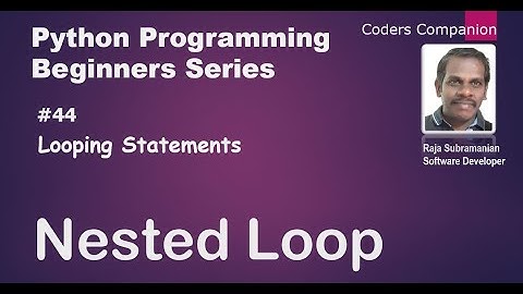 #44 Python Looping Statements - Nested loop