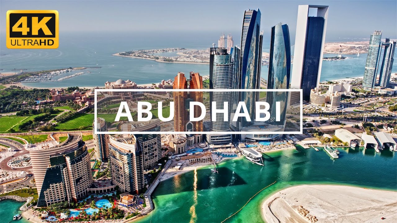 Abu Dhabi United Arab Emirates   4K Drone Footage      With Subtitles