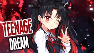 Nightcore - Teenage Dream (Rock Version) (Lyrics) Resimi