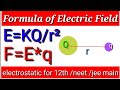 Formula of Electric Field|Besic of electric Field|Electrostatic for 12th |NEET|JEE MAIN