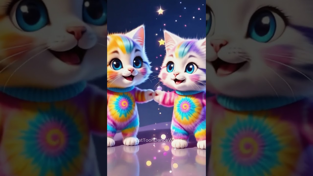 Standing Kitten Grooving to the Beat! 🎵🐱