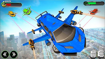 Flying Limo Police Robot Car Transforma Simulator| Android/IOS Gameplay