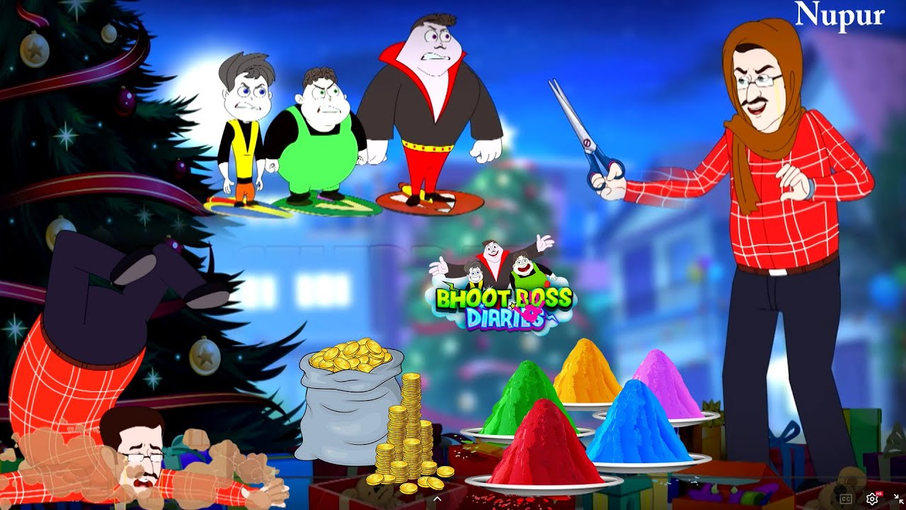 बच्चो का Christmas Celebration किया ख़राब | Paap O Meter | Thakela Pakela | भूत बॉस डायरीज | Cartoon