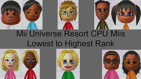 Mii Universe Resort (Custom CPU Miis): Lowest to Highest Rank (Wii Sports Series & WPU/WFU)