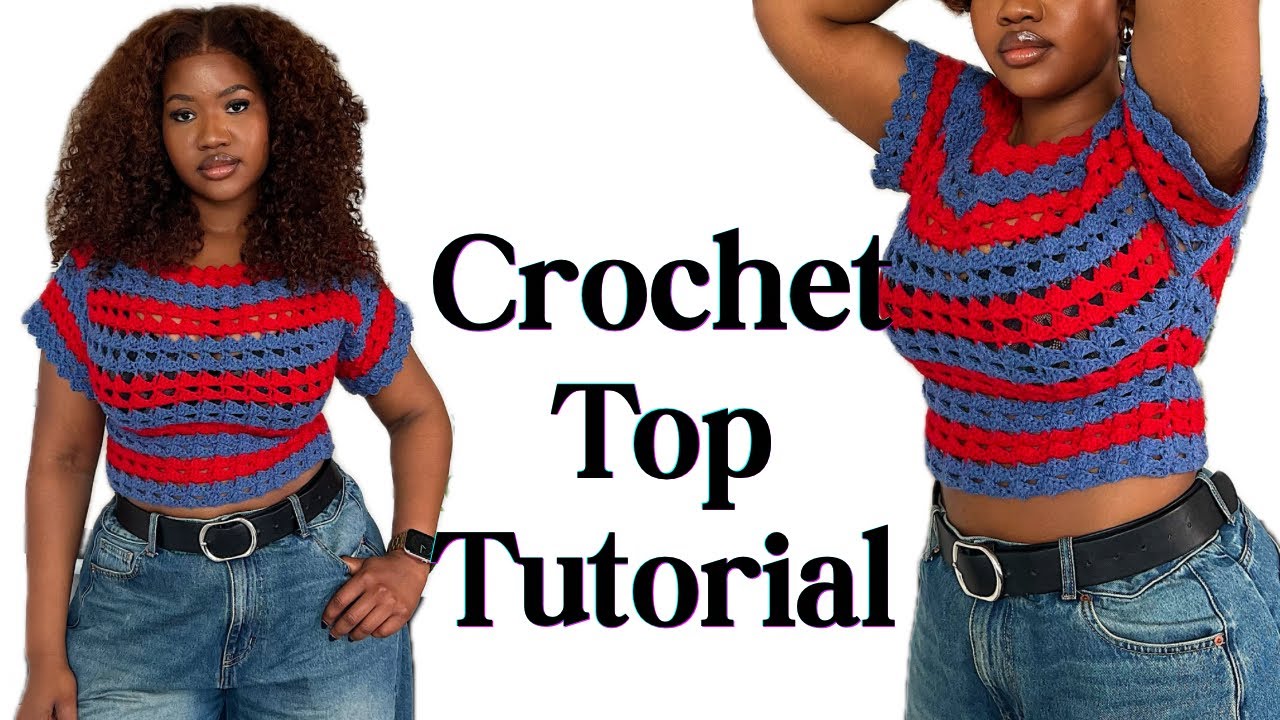 I Crocheted a Trendy Stripe Top ✨ Tutorial + Pattern|| Easy