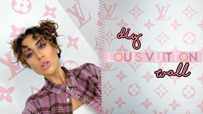 DIY HOLOGRAPHIC LOUIS VUITTON WALL (EVERYTHING BY HAND)* CUTE HOME