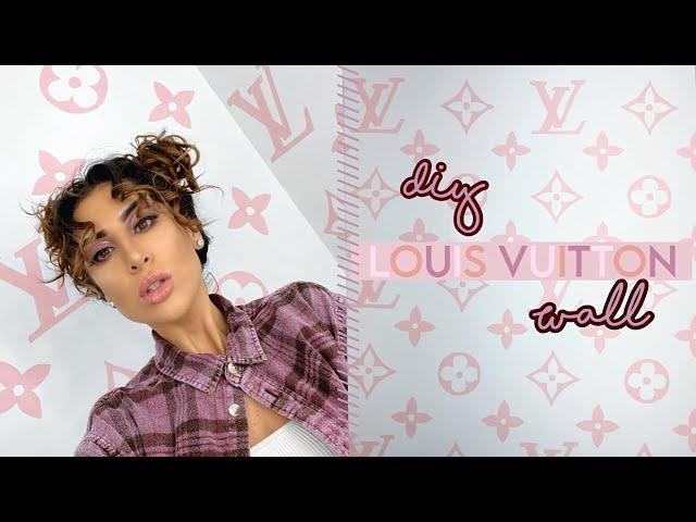 DIY HOLOGRAPHIC LOUIS VUITTON WALL (EVERYTHING BY HAND)* CUTE HOME DECOR *  