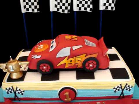 Cars Themed Fondant Cake- my third version - YouTube