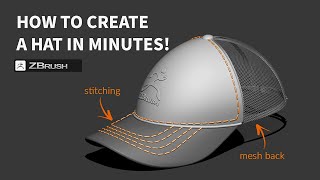 Create a Baseball Cap in Minutes with ZBrush - Frame Mesh & NanoMesh in Action