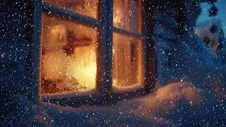 Warm Light in a Frozen Cabin Window ❄️ Cozy Winter Night Atmosphere screenshot 1