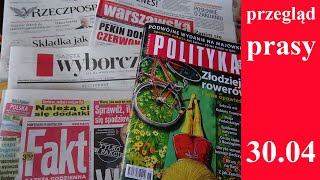 Przegląd prasy TV Myśl Polska,  30.04.2024