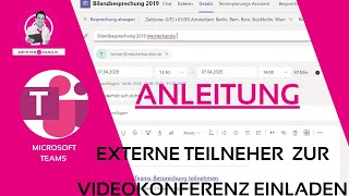 Microsoft Teams Tutorial: Einladung externer Teilnehmer (Beispiel Steuerkanzlei)