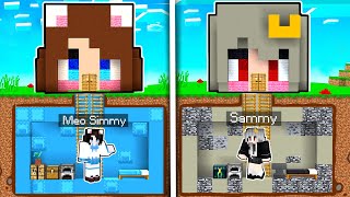 Mèo Simmy Thử Thách Xây CĂN HẦM BÍ MẬT AN TOÀN SIMMY VÀ SAMMY Trong Minecraft