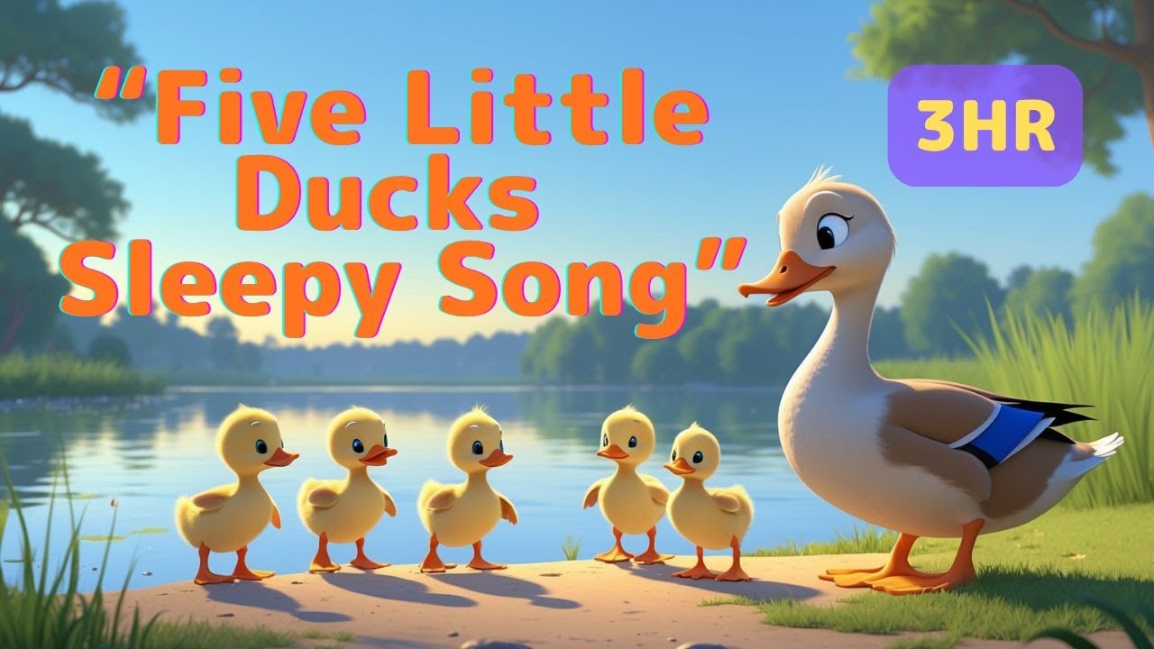 Five Little Ducks Sleepy Song 🦆🌙 | Gentle Lullaby for Kids & Babies | Bedtime Duck Song