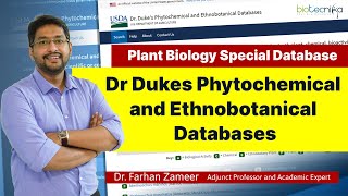 Plant Biology Special Database - Dr Dukes Phytochemical And Ethnobotanical Databases