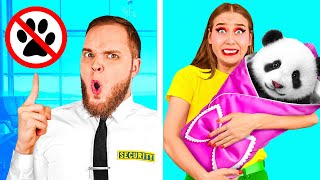 Sneak Pets Into The Plane | Awesome Creative Challenge by PaRaRa Challenge