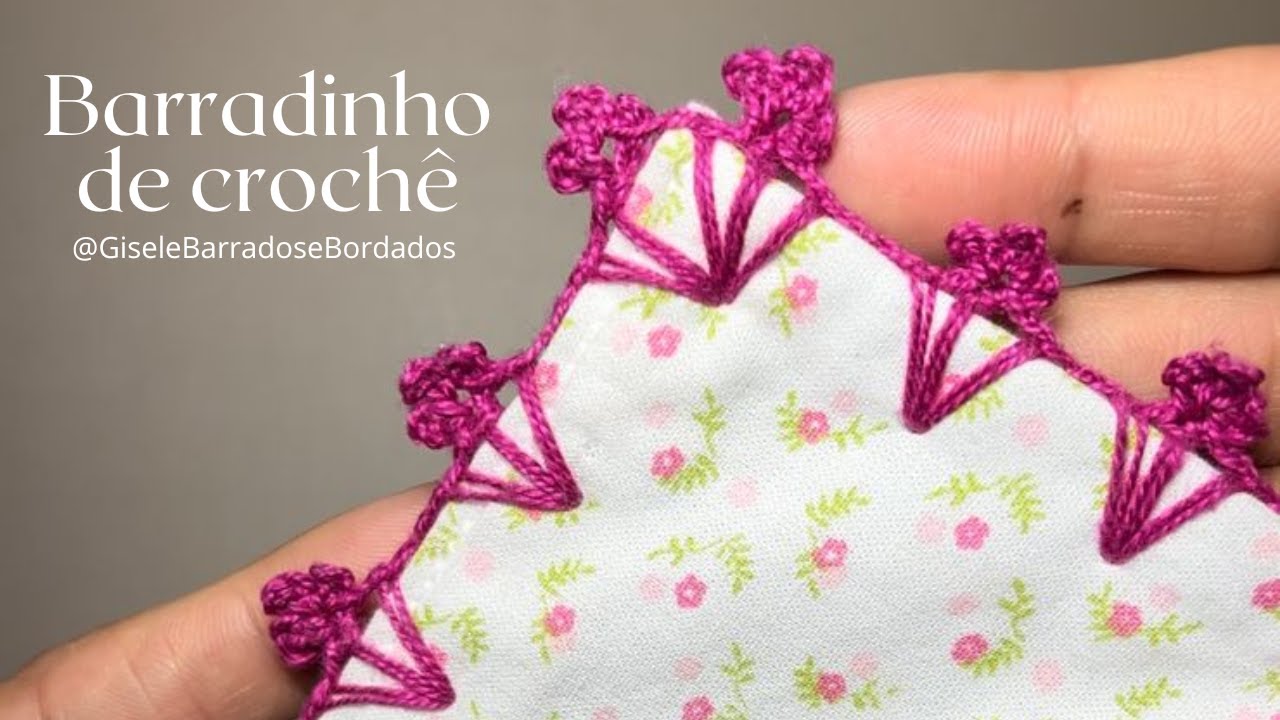 Barradinho de crochê passo a passo: Barrado Uva - Super delicado!