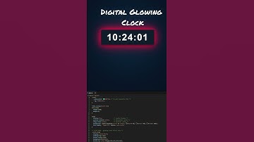 ✨ Digital Clock using HTML, CSS & JavaScript | Neon Glowing Effect 🚀 #shorts