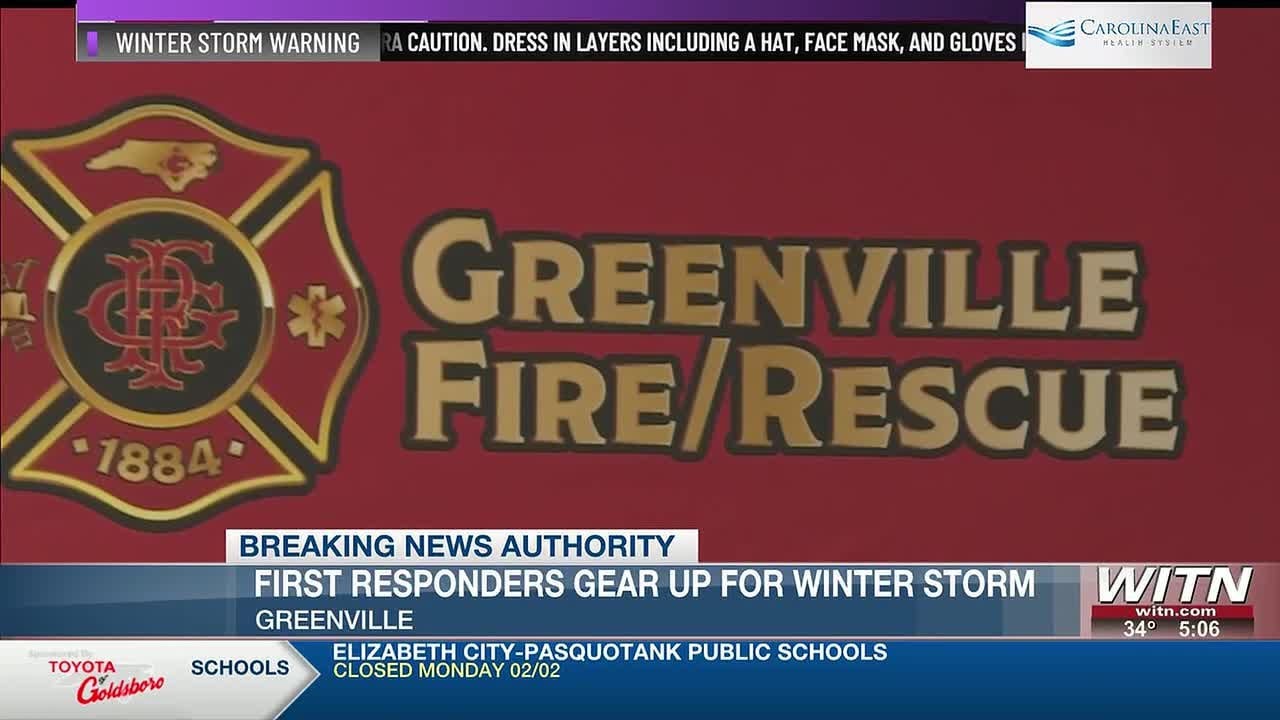 First responders in Greenville gear up for winter storm - YouTube